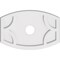 Ekena Millwork Kailey Architectural PVC Ceiling Medallion, 20"W x 13 3/8"H x 3"ID x 10 3/4"C x 1"P, One-Piece CMP20X13KY-03000 - alternate 1